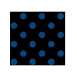 Polka Dots - Dark Cerulean on Black Greeting Card 5  x 7 