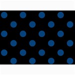 Polka Dots - Dark Cerulean on Black 5  x 7  Photo Cards
