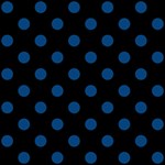 Polka Dots - Dark Cerulean on Black ScrapBook Page 8  x 8 