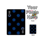 Polka Dots - Dark Cerulean on Black Playing Cards 54 (Mini)