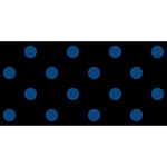 Polka Dots - Dark Cerulean on Black YOU ARE INVITED 3D Greeting Card (8x4)