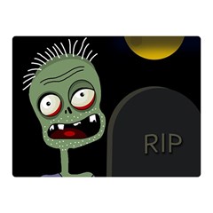 Halloween zombie on the cemetery Double Sided Flano Blanket (Mini)  from ArtsNow.com 35 x27  Blanket Back