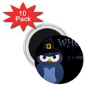 Halloween witch - blue owl 1.75  Magnets (10 pack) 