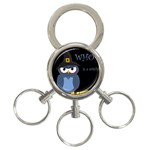 Halloween witch - blue owl 3-Ring Key Chains