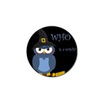 Halloween witch - blue owl Golf Ball Marker (4 pack)