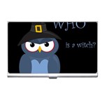 Halloween witch - blue owl Business Card Holders