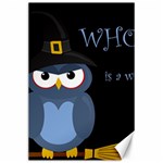 Halloween witch - blue owl Canvas 24  x 36 