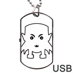 Petit Vampire Cartoon Illustration Dog Tag USB Flash (One Side)