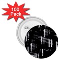 Black and white neon city 1.75  Buttons (100 pack) 