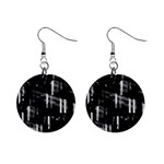 Black and white neon city Mini Button Earrings