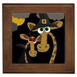 Giraffe Halloween party Framed Tiles