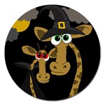 Giraffe Halloween party Magnet 5  (Round)