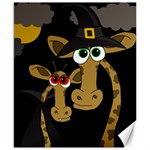 Giraffe Halloween party Canvas 8  x 10 