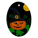 Halloween witch pumpkin Ornament (Oval) 