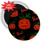 Halloween pumpkin pattern 3  Magnets (100 pack)