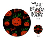 Halloween pumpkin pattern Multi-purpose Cards (Round) 
