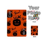 Halloween black pumpkins pattern Playing Cards 54 (Mini) 