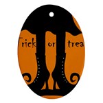 Halloween - witch boots Oval Ornament (Two Sides)