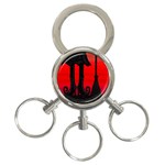 Halloween black witch 3-Ring Key Chains