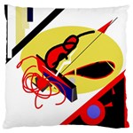 Abstract art Large Flano Cushion Case (One Side)