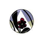 Black flower Hat Clip Ball Marker (4 pack)