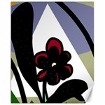 Black flower Canvas 16  x 20  