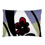 Black flower Pillow Case (Two Sides)