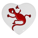 Red lizard Ornament (Heart) 