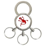 Red lizard 3-Ring Key Chains