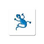 Blue lizard Square Magnet