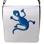 Blue lizard Flap Messenger Bag (S)
