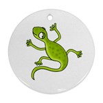 Green lizard Ornament (Round) 