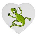 Green lizard Ornament (Heart) 