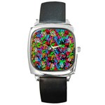 Lizard pattern Square Metal Watch