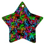 Lizard pattern Star Ornament (Two Sides) 