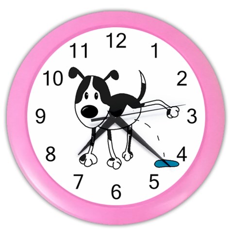 My cute dog Color Wall Clocks from ArtsNow.com Front