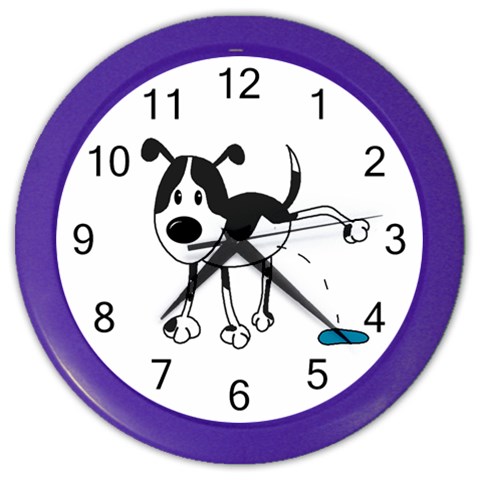 My cute dog Color Wall Clocks from ArtsNow.com Front