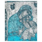 Mother Mary And Infant Jesus Christ  Blue Portrait Old Vintage Drawing Drawstring Bag (Small)