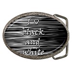 I love black and white Belt Buckles