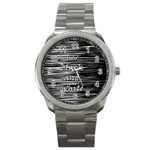 I love black and white Sport Metal Watch