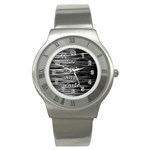 I love black and white Stainless Steel Watch