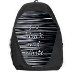I love black and white Backpack Bag