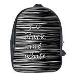 I love black and white School Bags (XL) 
