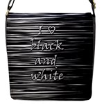 I love black and white Flap Messenger Bag (S)
