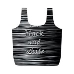 I love black and white Full Print Recycle Bags (M) 