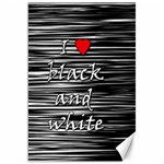 I love black and white 2 Canvas 20  x 30  