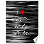 I love black and white 2 Canvas 36  x 48  