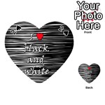 I love black and white 2 Playing Cards 54 (Heart) 