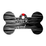 I love black and white 2 Dog Tag Bone (Two Sides)