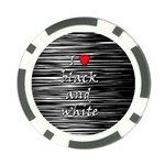 I love black and white 2 Poker Chip Card Guards